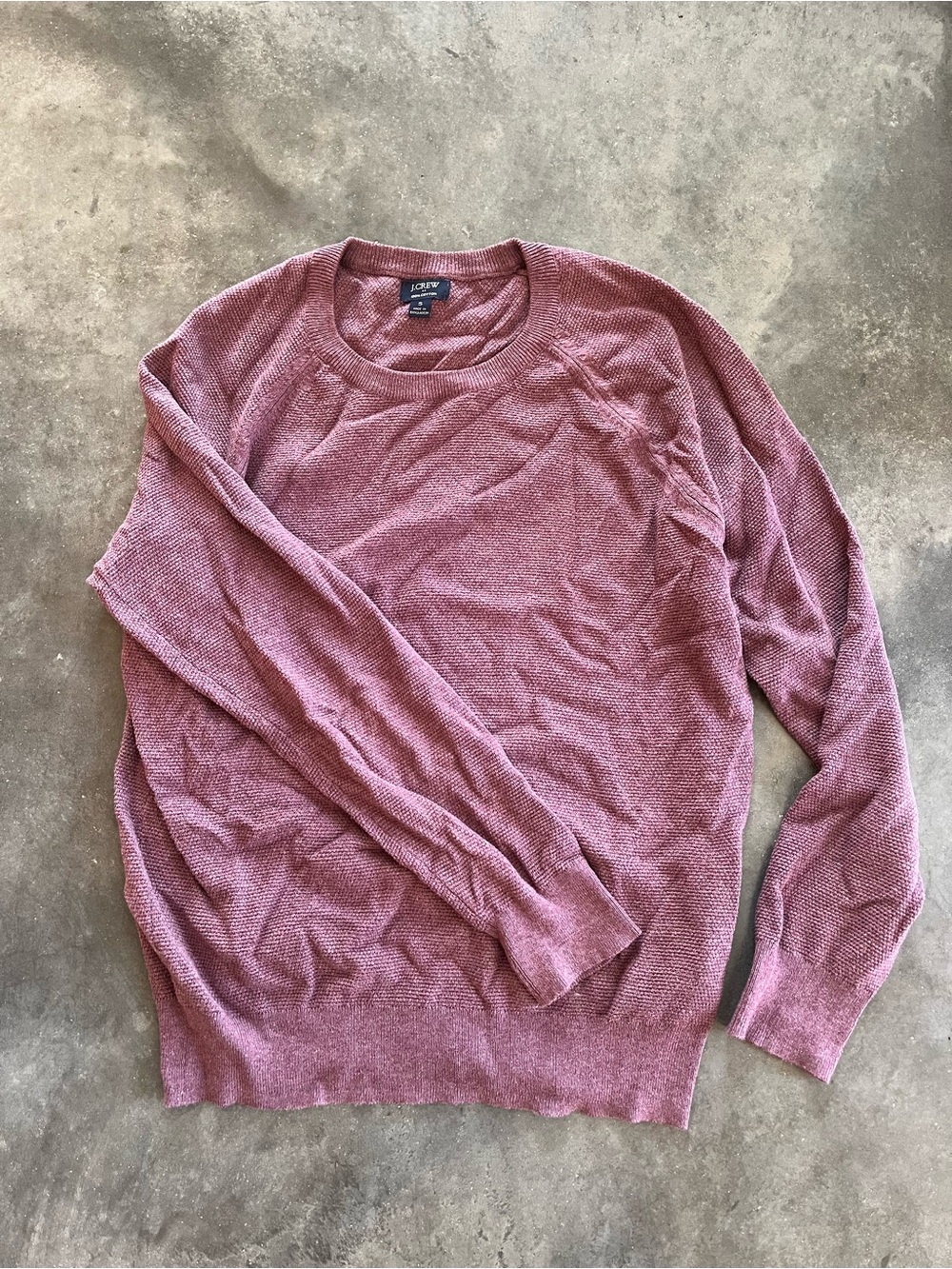 J. Crew Men’s Crewneck Sweater in Dusty Rose